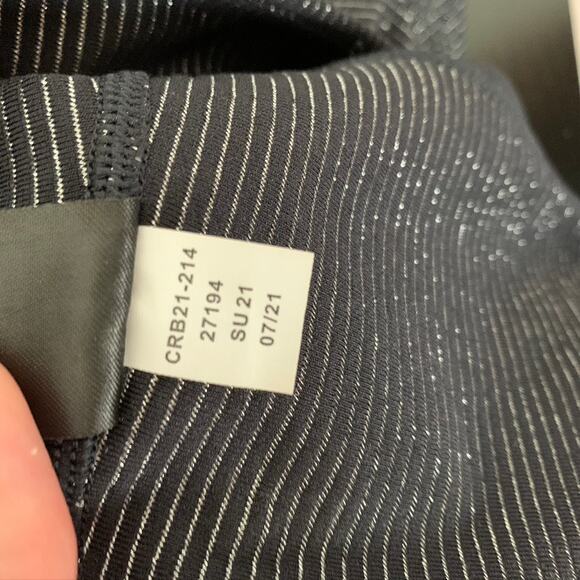 Carbon38 Black Striped Metallic Flared Shimmer Pants Size Medium New - Picture 11 of 14